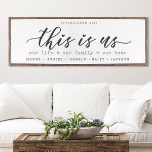 C&#39;EST NOUS signe Notre vie Notre famille Notre maison | Plaque familiale personnalisée | C&#39;est nous, famille signe | Enseigne pour salon | Plaque personnalisée