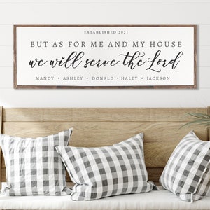 AS FOR ME and My House | Personalized Family Sign | As For Me and My House Sign | Christian Wall Art | Personalized Sign | Joshua 24:15