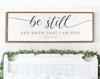 Be Still and Know That I Am God Wood Sign, , Rustic Wood Sign Psalm 46:10