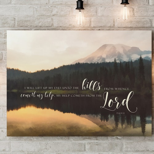 Bible Verse Canvas Scripture Wall Art Christian Art Rustic Etsy