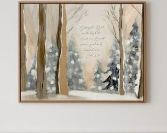 Gloria a Dios en las alturas, Navidad / Arte cristiano en lienzo para pared