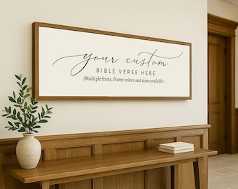Custom Bible Verse Wood Sign: Farmhouse Christian Wall Art