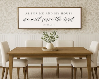 As For Me and My House We Will Serve the Lord Wood Sign, , Rustic Wood Sign Joshua 24:15 Scripture Wood Sign Rustic Wood Sign