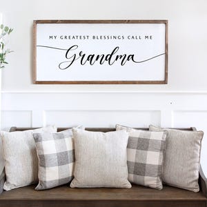 Mother&#39;s Day Gift My Greatest Blessings Call Me Grandma Wood Sign, , Rustic Wood Sign Psalm 46:10