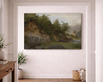 Salmo 18:2 - Decoración de pared con texto bíblico cristiano vintage