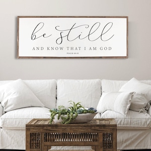 Be Still and Know That I Am God Wood Sign, , Rustic Wood Sign Psalm 46:10