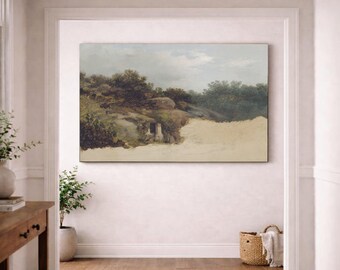 Donde el Señor me esconde - Lienzo con paisaje vintage - Decoración de pared escénica atemporal