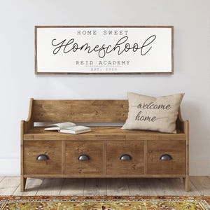 Home Sweet Homeschool Personalized, , Rustic Wood Sign, Home Sweet Home Personalized Rustic Wood Sign