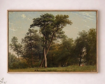 They Shall Grow Like the Cedars - Vintage Landscape Canvas Art – Timeless Scenic Wall Decor