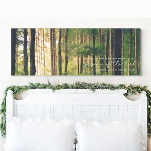 Trees of the Wood Scripture Canvas Wall Art, | Bible Verse Framed Christian Wall Art Sign | Farmhouse, Psalm 46:10