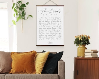 The Lord's Prayer Canvas: Christian Scripture Wall Art