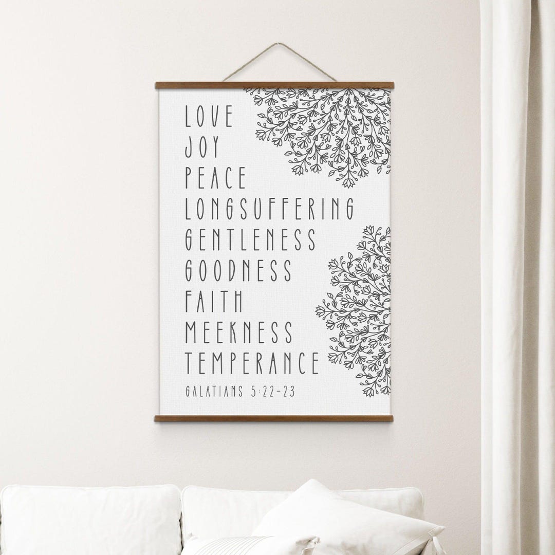 The Fruit of the Spirit | Bible Verse Hanging Canvas | Galatians 5:22 ...