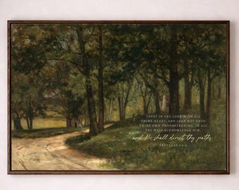 Proverbs 3:5–6 Christian Canvas Wall Art – Trust in the Lord