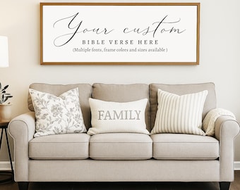 Custom Bible Verse Wood Sign: Farmhouse Christian Wall Art
