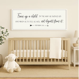 Train Up A Child In The Way He Should Go Wood Sign, , Nursery Rustic Wood Sign BEDROOM SIGN Proverbs 22:6