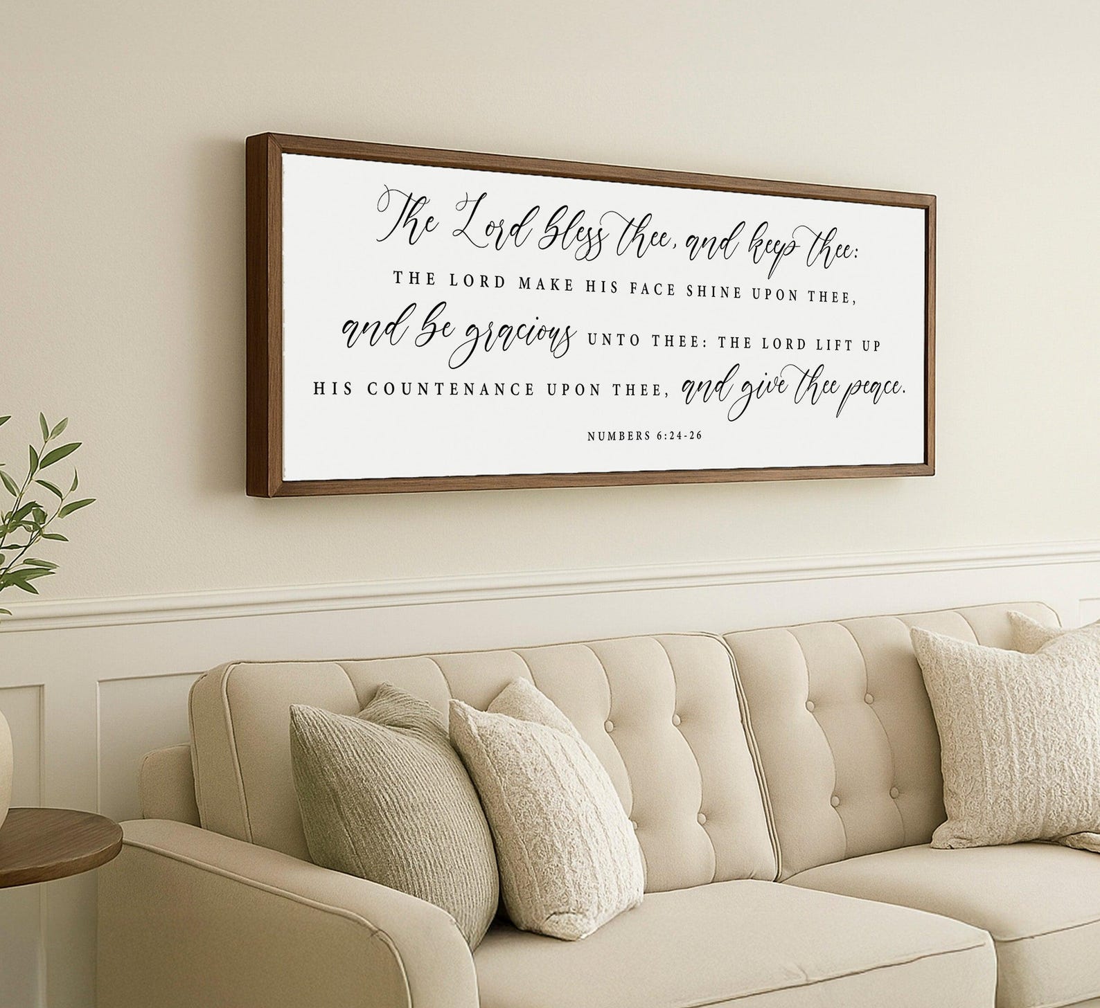 The Lord Bless Thee and Keep Thee | Farmhouse Wood Sign | CHRISTIAN ...
