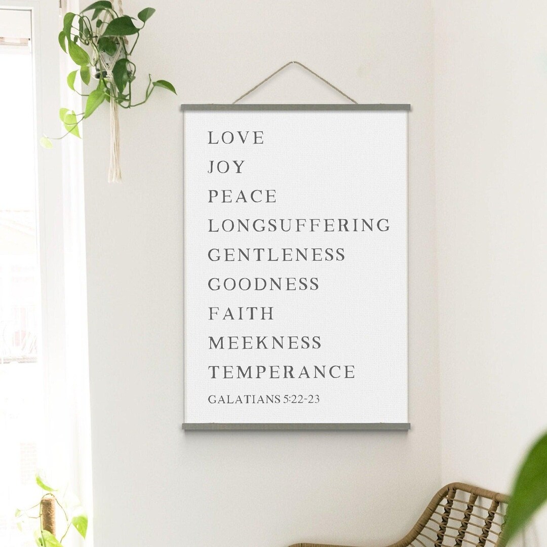 The Fruit of the Spirit | Bible Verse Hanging Canvas | Galatians 5:22 ...