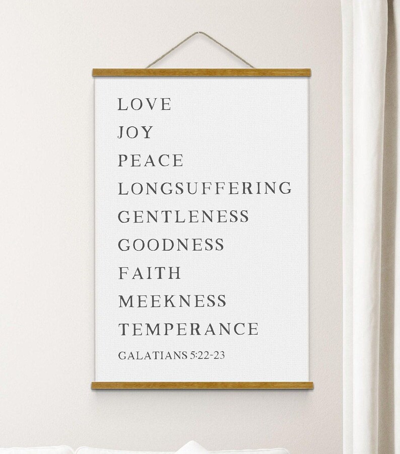 The Fruit of the Spirit | Bible Verse Hanging Canvas | Galatians 5:22 ...