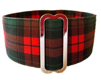 Martingale Dog Collar, Matching Collar & Lead Sets, Greyhound, Whippet, Sighthound Dog Collar - Classic Tartan