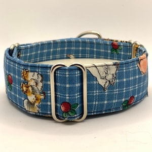 Martingale No-Slip Collar, 1.5” or 2” Wide Sighthound Dog Collar, Greyhound, Whippet Collar - Zootopia