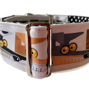 Skipworth Martingale Dog Collar, 1.5” or 2” Wide, Greyhound, Whippet or Sighthound Dog Collar - Needle Noses