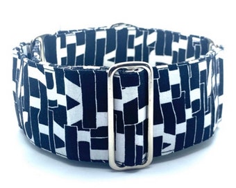Martingale antislip halsband, brede windhondhalsband, windhond, whippethalsband - Jazzy Checks