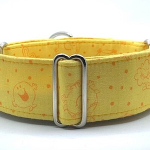 Martingale antisliphalsband, brede windhondhalsband 1,5 of 2 inch, windhond, Whippet-halsband - Mr Men & Little Miss