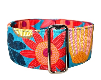 Jocelyn Proust Martingale Dog Collar, 1.5 or 2” wide, House Collar & Lead Sets, Greyhound, Sighthound Collar - Banksia Grove