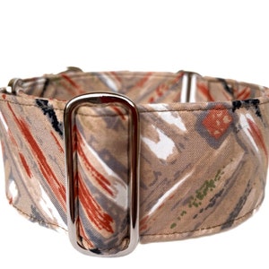Martingale-halsband, 1,5" of 2" breed, windhondhalsband, windhond, Whippet-halsband - Rusty Chintz
