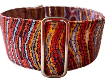 Indigenous Aboriginal Martingale Dog Collar or Matching Sets, Greyhound Sighthound Collar - Lappi Lappi Dreaming