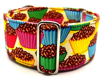Martingale Halsband oder passendes Haushalsband & Leine, Martingale Hundehalsband - Chocolate Crackles