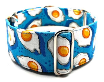 Martingale Collar or Matching House Collar & Lead Sets, Martingale Dog Collar - Fried Eggs