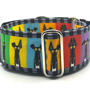 Collier martingale Skipworth, 1,5&quot; ou 2&quot;, Collier martingale pour chien, lévrier, whippet, lévrier - Sémaphore lévrier