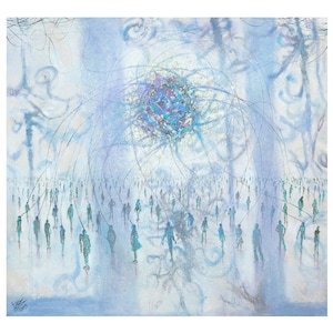 In the Middle of Nowhere stretched canvas, Modern Ukrainian art, Abstract art with oil paints, Oil on canvas