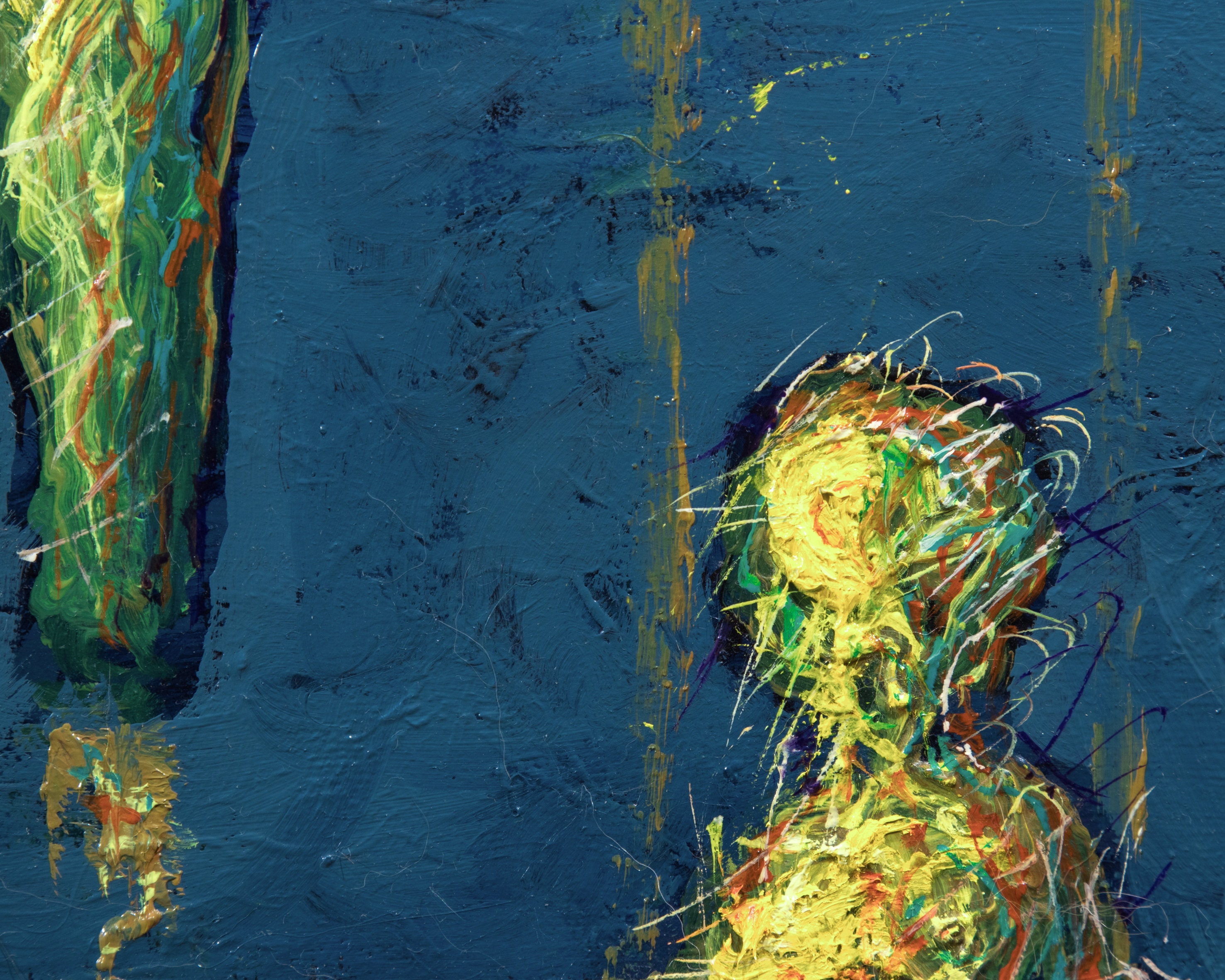 オリジナルのシュルレアリスムアート、海の幽霊の油絵、コンセプチュア