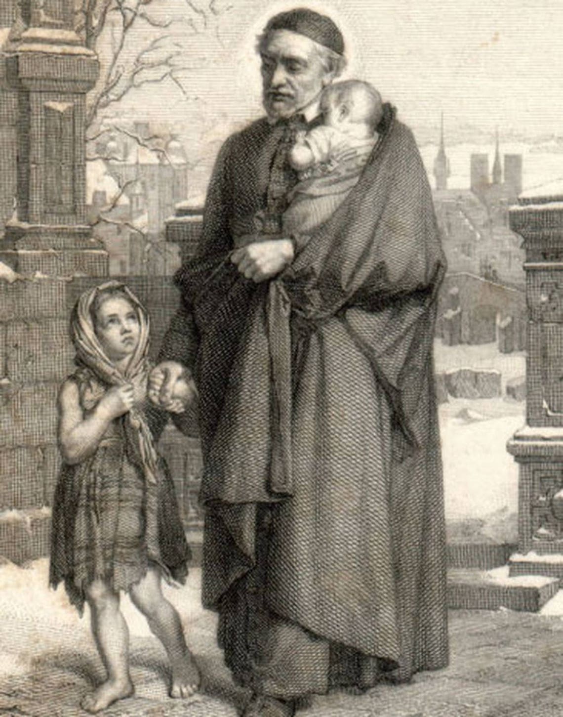 St Vincent De Paul Medal Italy Key Ring Gift Box & Prayer Card - Etsy