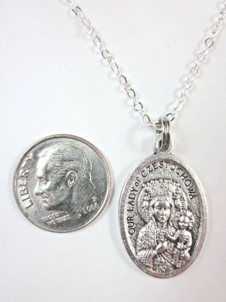 OLO Czestochowa / St John Paul II Medal Italy Necklace Ladies 20" Chain ...