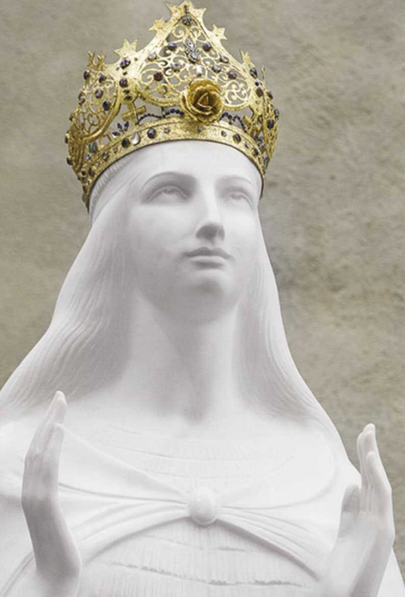 Our Lady of Knock Medal Italy Pendant Necklace Ladies 20 Etsy