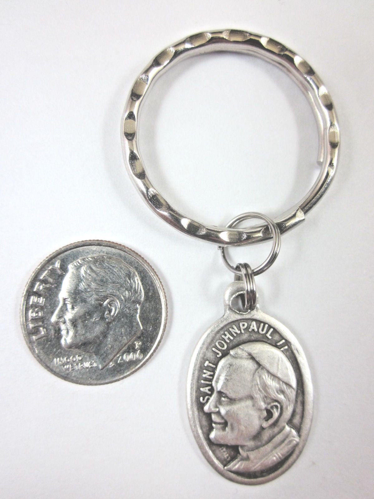 St John Paul II Medal Italy Key Ring Gift Box & Prayer Card - Etsy