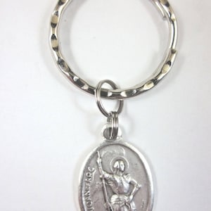 St Jeanne d'Arc Medaille Italien Schlüsselanhänger Geschenkbox & Gebetskarte