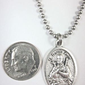 St Francis Xavier Medal Pendant Necklace 24" Ball Chain Gift Box Prayer ...