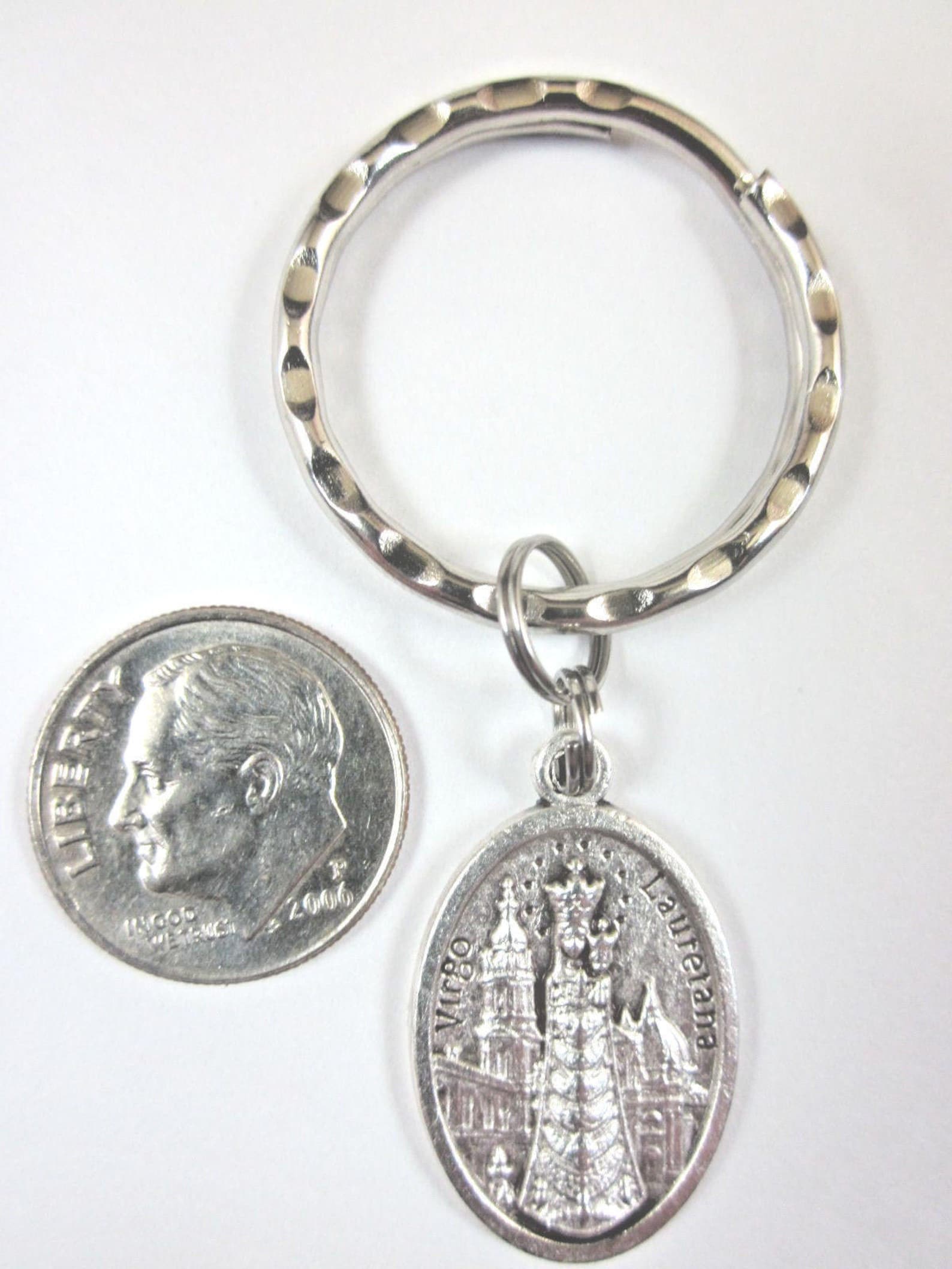 Our Lady of Loreto ( Loretto ) Medal Italy Key Ring Gift Box & Prayer ...