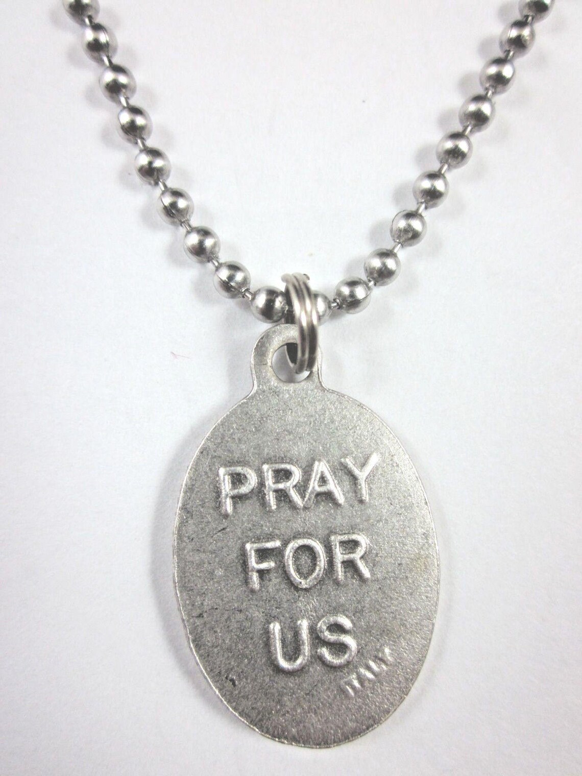 St Scholastica Medal Italy Pendant Necklace 24" Ball Chain Gift Box ...