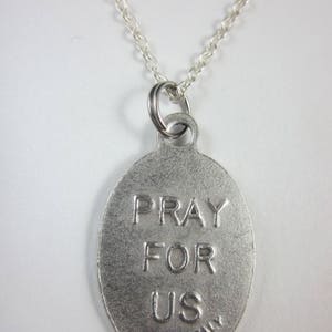 St Joan of Arc Medal Italy Pendant Necklace Ladies 20" Chain Gift Box ...