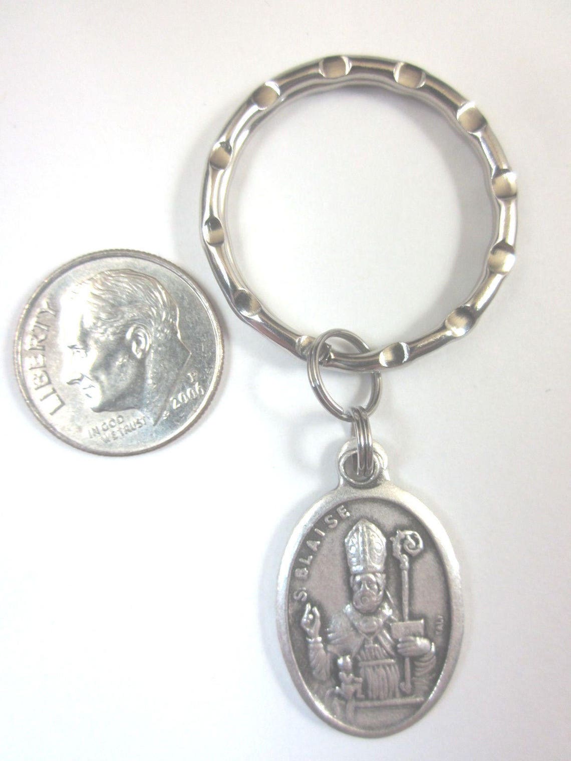 St Blaise Medal Italy Key Ring Gift Box & Prayer Card - Etsy