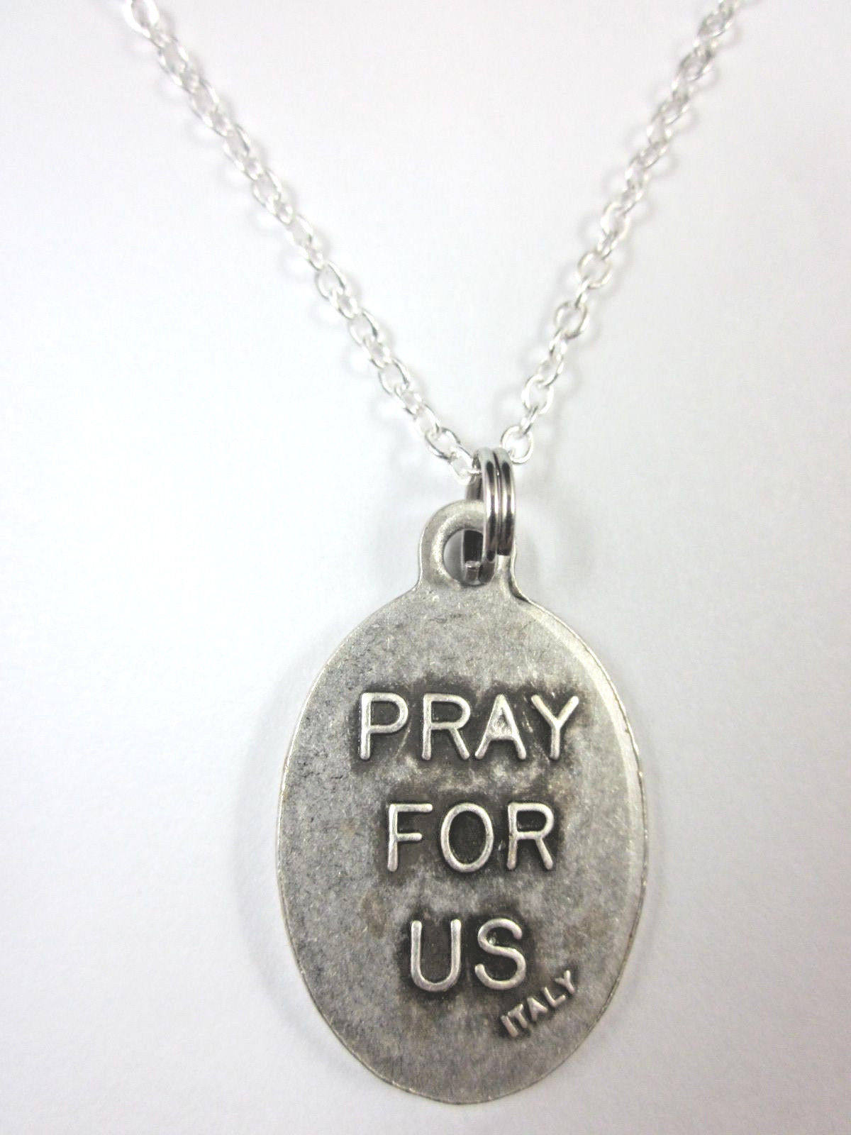 St Peregrine Medal Italy Pendant Necklace Ladies 20" Chain Gift Box ...