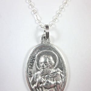 St Peter / St Paul Medal Italy Pendant Necklace Ladies 20" Chain Gift ...