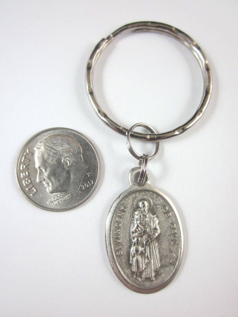 St Vincent De Paul Medal Italy Key Ring Gift Box & Prayer Card - Etsy