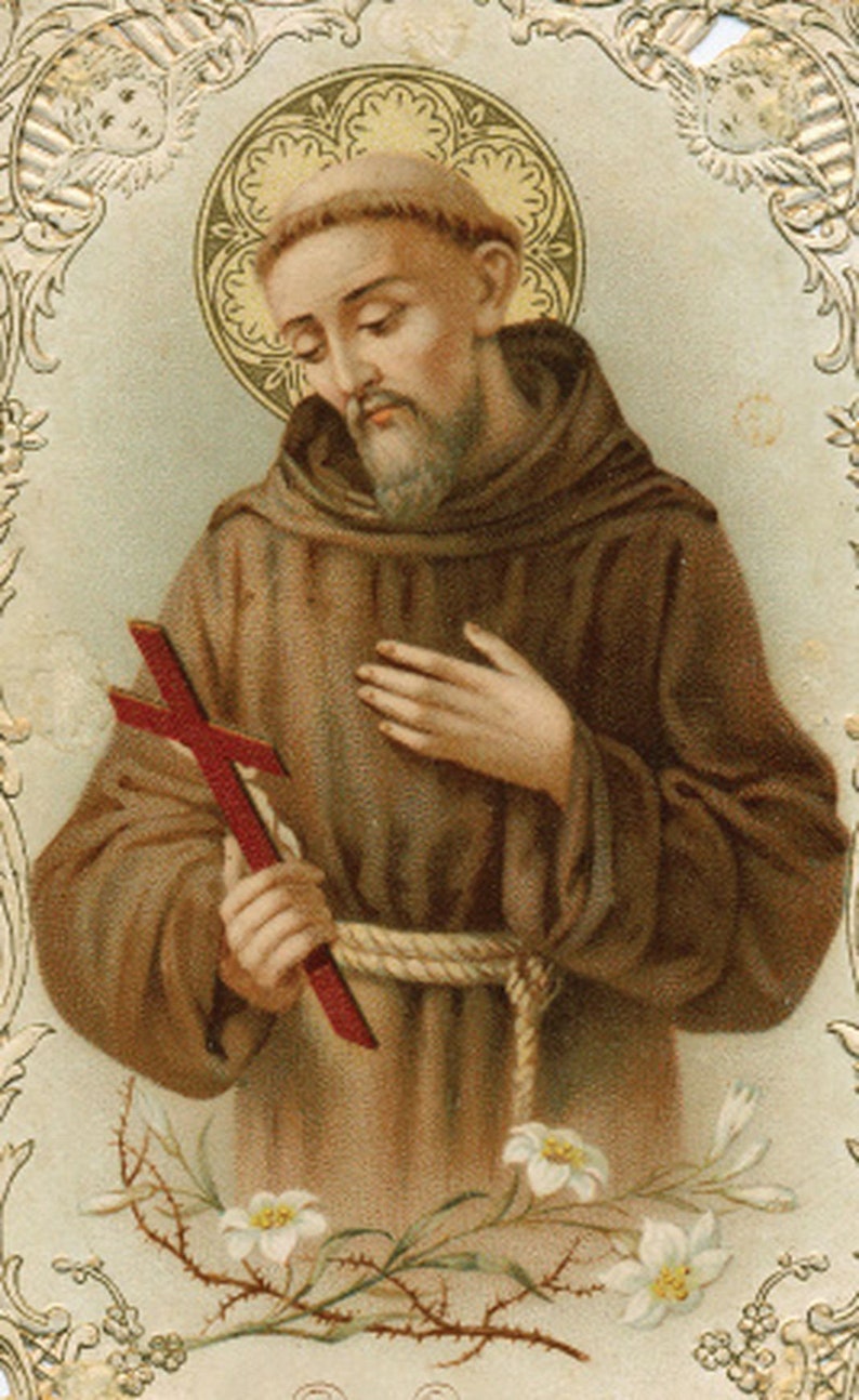 St Francis of Assisi Medal Italy Key Ring Gift Box & Prayer - Etsy
