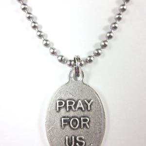 St Clare of Assisi Medal Italy Pendant Necklace 24" Ball Chain Gift Box ...